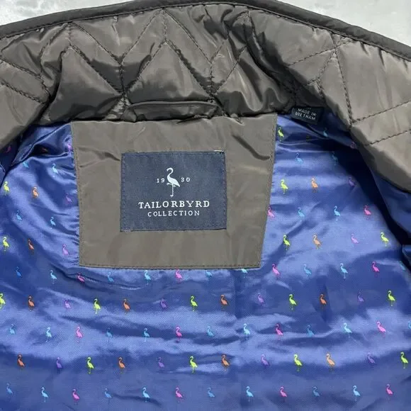 TailorByrd Puffer Vest Men’s Size M Lightweight Brown Zip Pockets Zip Snap - Picture 9 of 12